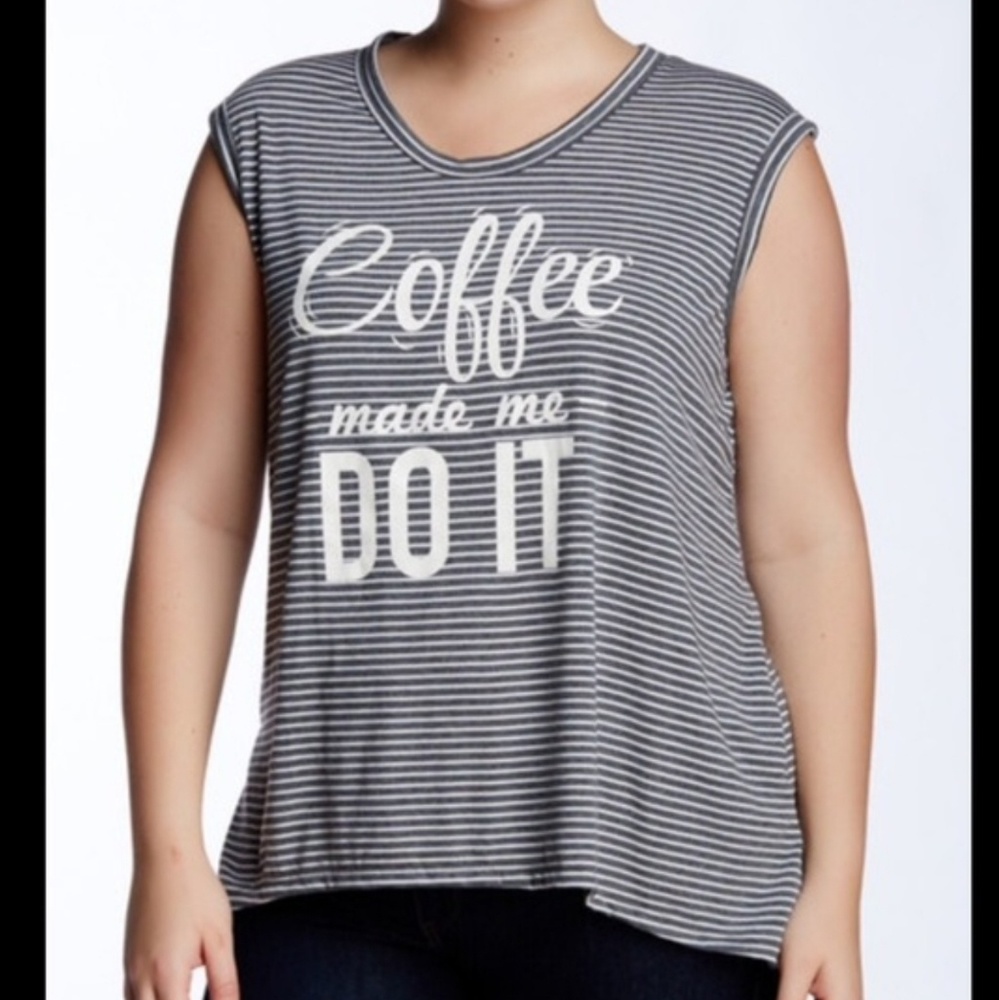 YUNI 'Coffee made me do it'....size 3X tank NWOT